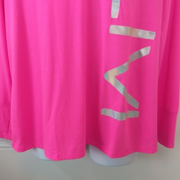 LIVI Active neon pink long sleeve v-neck t-shirt - Picture 3 of 9